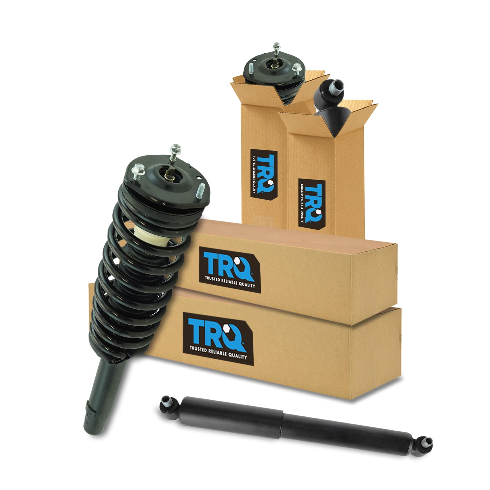 TRQ Front Rear Complete Loaded Strut Spring Assembly Shock Kit Set 4pc ...