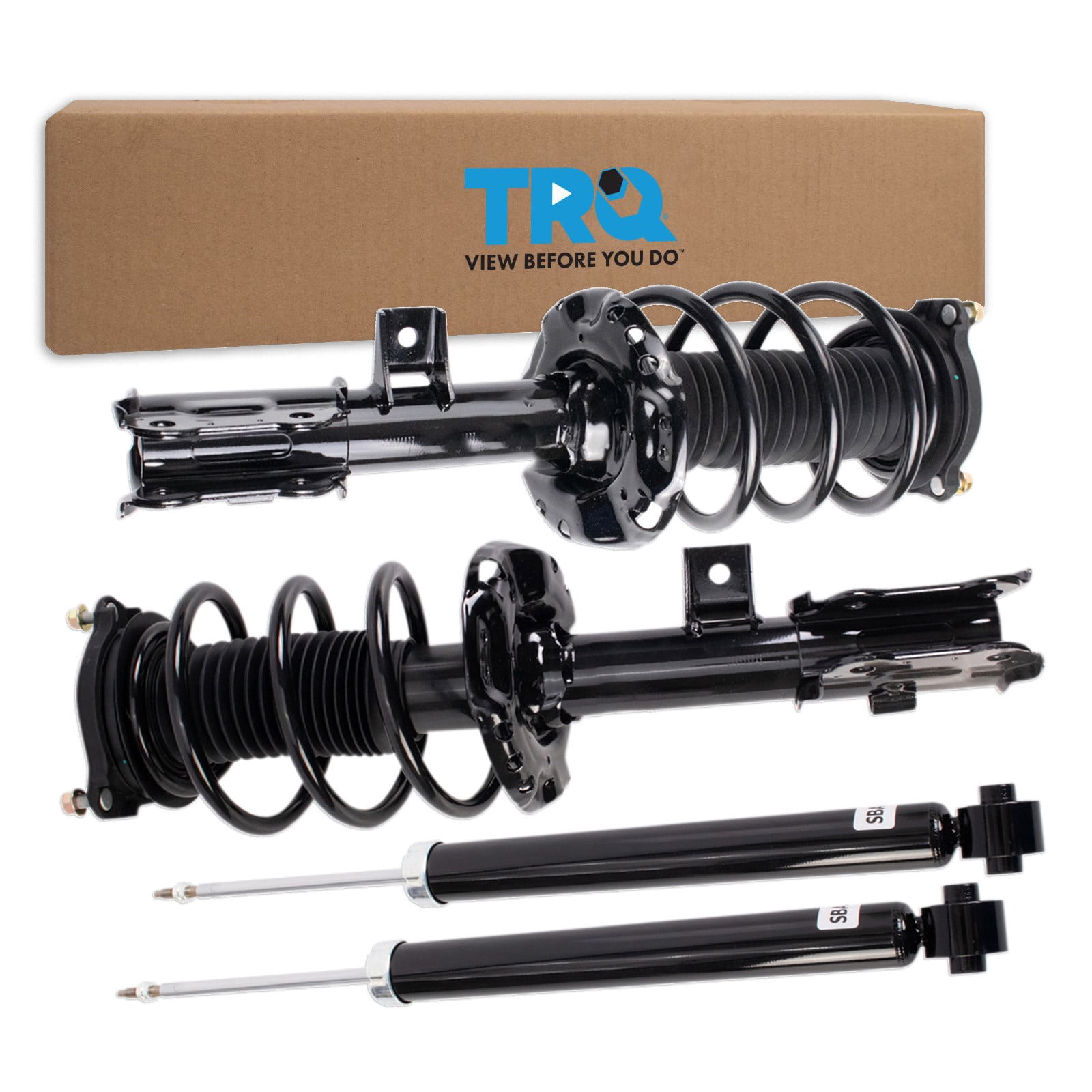 TRQ Front and Rear Complete Strut Assembly & Shock Absorber Kit Complete Strut & Coil Spring Assembly Fits 2016-2018 Hyundai Tucson 2017-2019 Kia Sportage