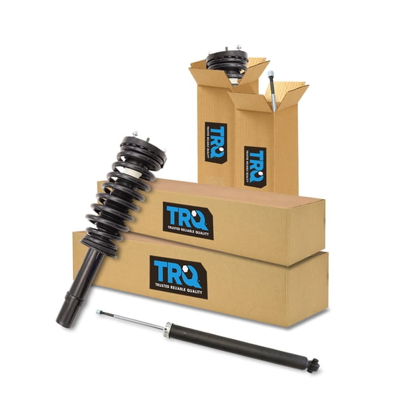 TRQ Front and Rear Complete Strut Assembly & Shock Absorber Kit Complete Strut & Coil Spring Assembly Fits 2005-2010 Chrysler 300 2007-2010 Dodge Charger 2005-2008 Magnum