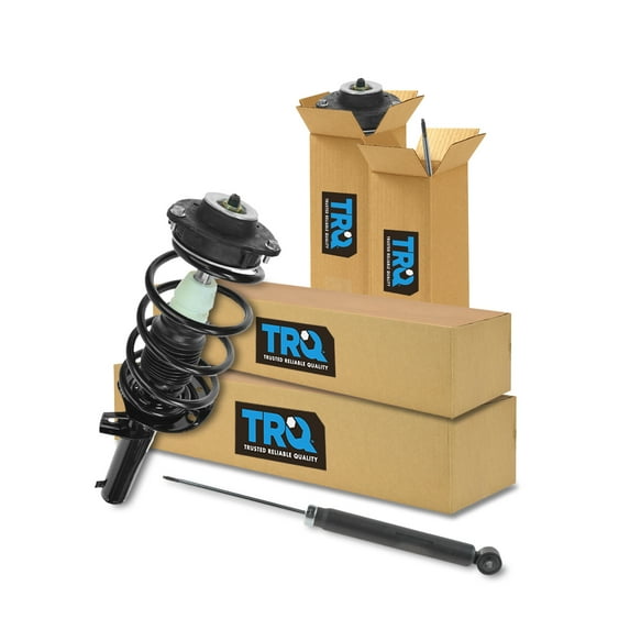TRQ Front and Rear Complete Strut Assembly & Shock Absorber Kit Complete Strut & Coil Spring Assembly Fits Select 2010-2014 Volkswagen Golf 2005-2018 Jetta