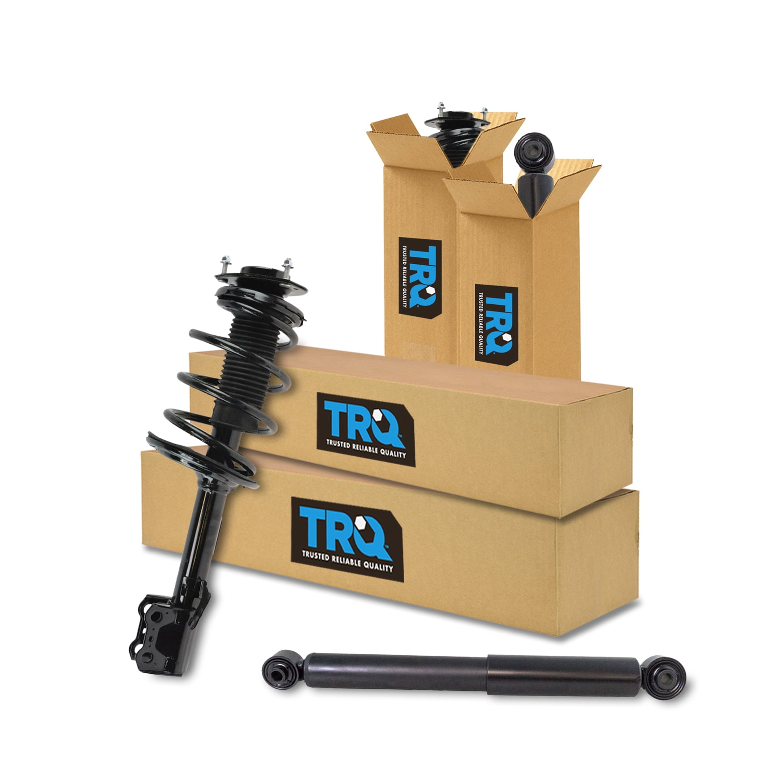 TRQ Front and Rear Complete Strut Assembly & Shock Absorber Kit ...