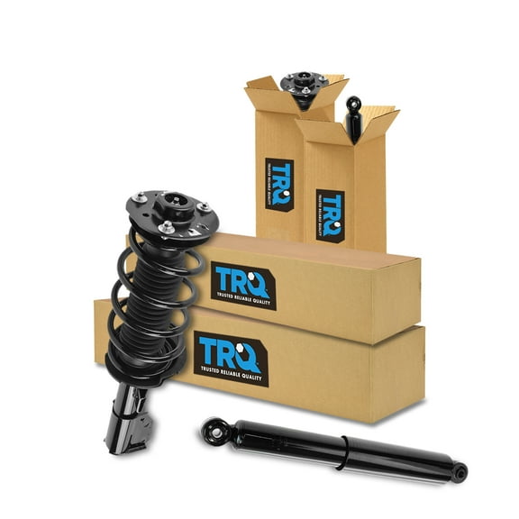 TRQ Front and Rear Complete Strut Assembly & Shock Absorber Kit Complete Strut & Coil Spring Assembly Fits Select 2010-2017 Chevrolet Equinox GMC Terrain