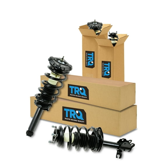 TRQ Front and Rear Complete Strut Assembly & Shock Absorber Kit Complete Strut & Coil Spring Assembly Shock & Spring Strut Assembly Fits Select 2002-2006 Nissan Sentra