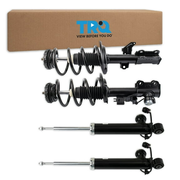 TRQ Front and Rear Complete Strut Assembly & Shock Absorber Kit Complete Strut & Coil Spring Assembly Fits Select 2010-2016 Cadillac SRX 2011 Saab 9-4X