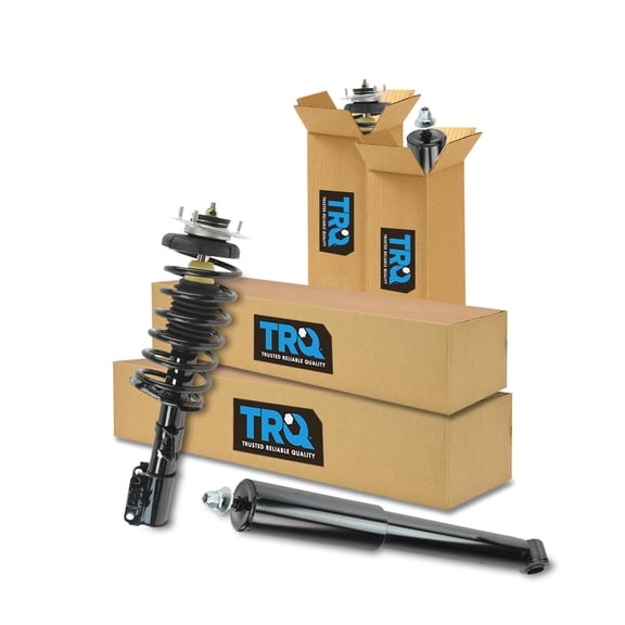 TRQ Front and Rear Complete Strut Assembly & Shock Absorber Kit Complete Strut & Coil Spring Assembly Fits 1993-1997 Volvo 850 1998-2004 C70 1998-2000 S70 V70
