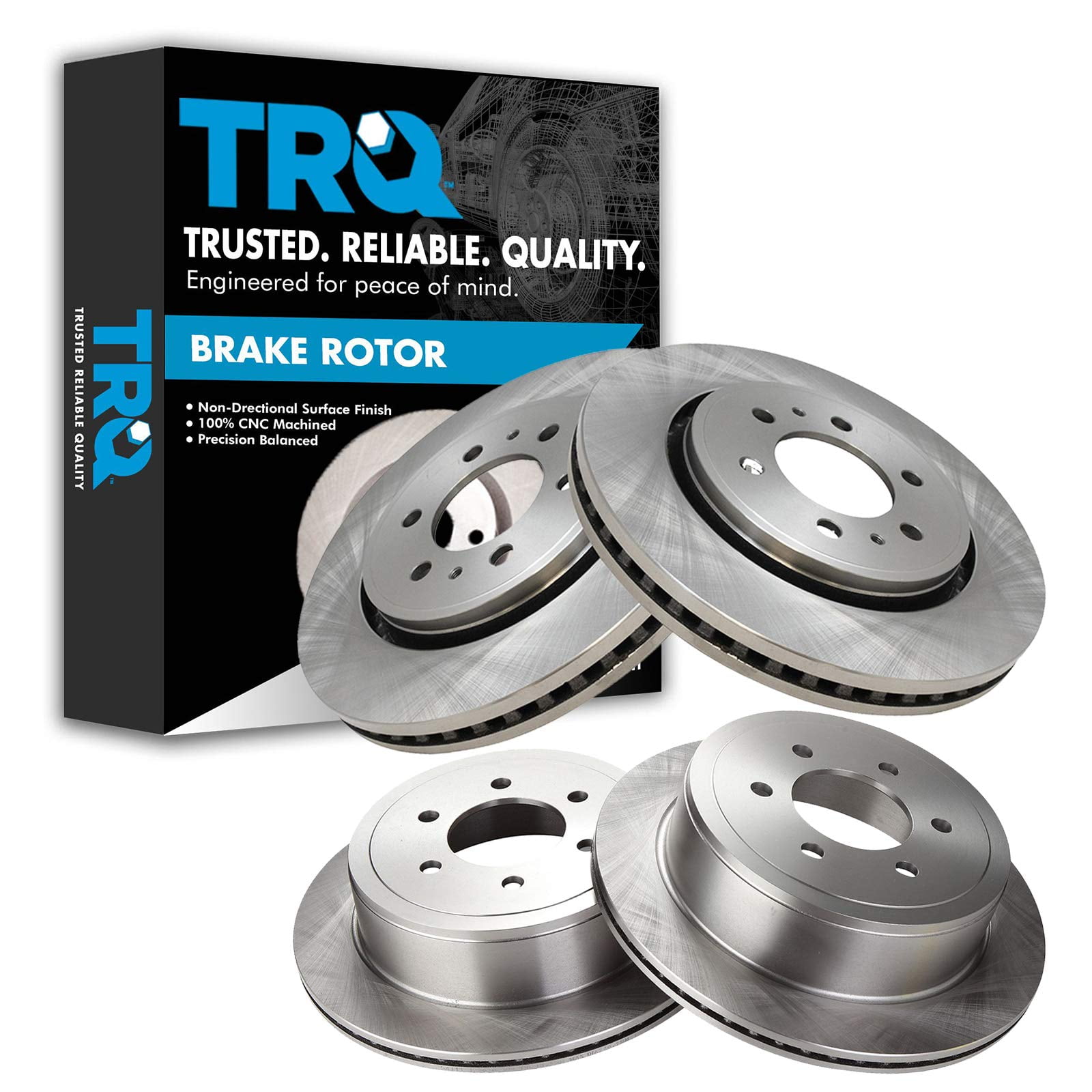 TRQ Front & Rear Brake Rotors Set Fits Select 2010-2011 Ford F-150 ...
