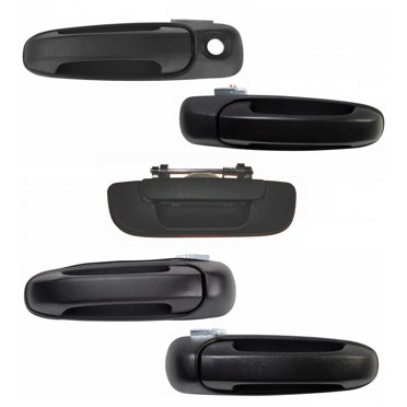 TRQ Rear Right Exterior Door Handle – Chrome & Black For Buick Terraza Chevy Uplander