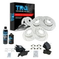 thumbnail image 1 of TRQ Front & Rear Metallic Brake Pad & Performance Rotor Kit w/Chemicals BKA16625 Fits select: 2002-2006 AUDI A4, 1 of 6
