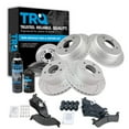 thumbnail image 1 of TRQ Front Rear Metallic Brake Pad Performance Rotor Kit w/Fluids for 95-98 Jeep BKA21894 Fits select: 1995-1998 JEEP GRAND CHEROKEE, 1 of 8