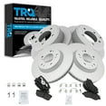 thumbnail image 1 of TRQ Front & Rear Metallic Disc Brake Pads & G-Coated Rotor Kit Fits Select Chrysler Dodge Jeep, 1 of 5