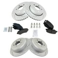 thumbnail image 1 of TRQ Front and Rear Performance Brake Pad & Rotor Kit Brake Pads Brake Rotors Set Ceramic Premium G-Coated Fits Select 2007-2011 Dodge Nitro 2008-2012 Jeep Liberty, 1 of 6