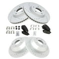 thumbnail image 1 of TRQ Front and Rear Performance Brake Pad & Rotor Kit Brake Pads Brake Rotors Set Ceramic Premium G-Coated Fits Select 2010-2012 Hyundai Santa Fe 2011-2013 Kia Sorento, 1 of 8