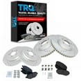 thumbnail image 1 of TRQ Front and Rear Performance Brake Pad & Rotor Kit Brake Pads Brake Rotors Set Ceramic Premium G-Coated Fits Select 2011-2014 Ford Edge 2011-2015 Lincoln MKX, 1 of 6