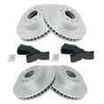 thumbnail image 1 of TRQ Front and Rear Performance Brake Pad & Rotor Kit Brake Pads Brake Rotors Set Semi-Metallic Premium G-Coated Fits Select 1965-1982 Chevrolet Corvette, 1 of 8