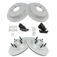 thumbnail image 1 of TRQ Front and Rear Performance Brake Pad & Rotor Kit Brake Pads Brake Rotors Set Semi-Metallic Premium G-Coated Fits Select 2000-2003 Ford F-150 2004 F-150 Heritage 2002 Lincoln Blackwood, 1 of 8