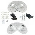 thumbnail image 1 of TRQ Front and Rear Performance Brake Pad & Rotor Kit Brake Pads Brake Rotors Set Semi-Metallic Premium G-Coated Fits Select 2003-2006 Subaru Baja 2002-2004 Legacy Outback, 1 of 7