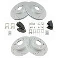 thumbnail image 1 of TRQ Front and Rear Performance Brake Pad & Rotor Kit Brake Pads Brake Rotors Set Semi-Metallic Premium G-Coated Fits Select 2004-2008 Acura TSX 2003-2007 Honda Accord, 1 of 6
