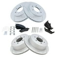 thumbnail image 1 of TRQ Front and Rear Performance Brake Pad & Rotor Kit Brake Pads Brake Rotors Set Semi-Metallic Premium G-Coated Fits Select 2004-2008 Ford F-150 2006-2008 Lincoln Mark LT, 1 of 6