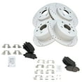 thumbnail image 1 of TRQ Front and Rear Performance Brake Pad & Rotor Kit Brake Pads Brake Rotors Set Semi-Metallic Premium G-Coated Fits Select 2005-2007 Toyota Avalon 2005-2006 Camry 2004-2008 Solara, 1 of 4