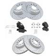 thumbnail image 1 of TRQ Front and Rear Performance Brake Pad & Rotor Kit Brake Pads Brake Rotors Set Semi-Metallic Premium G-Coated Fits Select 2009-2010 Audi A3 A3 Quattro 2009-2016 Volkswagen CC Eos Passat, 1 of 8