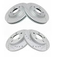 thumbnail image 1 of TRQ Front and Rear Performance Brake Rotors Set Premium G-Coated Cross Drilled & Slotted Fits Select 2005-2009 Buick LaCrosse 2004-2008 Pontiac Grand Prix, 1 of 7