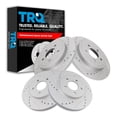 thumbnail image 1 of TRQ Front and Rear Performance Brake Rotors Set Premium G-Coated Cross Drilled & Slotted Fits Select 2005-2010 Ford Escape Mazda Tribute 2005-2009 Mercury Mariner, 1 of 8