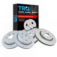 thumbnail image 1 of TRQ Front and Rear Performance Brake Rotors Set Premium G-Coated Cross Drilled & Slotted Fits Select 2011-2021 Dodge Durango Jeep Grand Cherokee 2022 Grand Cherokee WK, 1 of 6