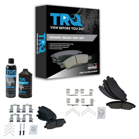 TRQ Front & Rear Premium Ceramic Disc Brake Pad Kit w/Chemicals for Honda Pilot BFA15173 Fits select: 2007-2013 ACURA MDX, 2010-2013 ACURA ZDX