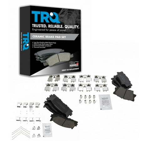 TRQ Front & Rear Premium Posi Ceramic Brake Pad Kit for Toyota Lexus BFA12996 Fits select: 2007-2017 TOYOTA CAMRY, 2007-2018 LEXUS ES