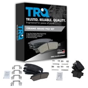 TRQ Front & Rear Premium Posi Ceramic Brake Pads Set for Dodge Chrysler BFA12957 Fits select 2006-2020 DODGE CHARGER, 2014-2015 CHRYSLER 300C