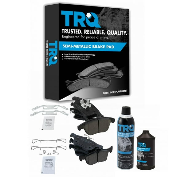 TRQ Front & Rear Premium Posi Ceramic Disc Brake Pad Kit for Ford Lincoln New BKA19695 Fits select: 2013-2016 FORD FUSION, 2017-2018 FORD FUSION SE