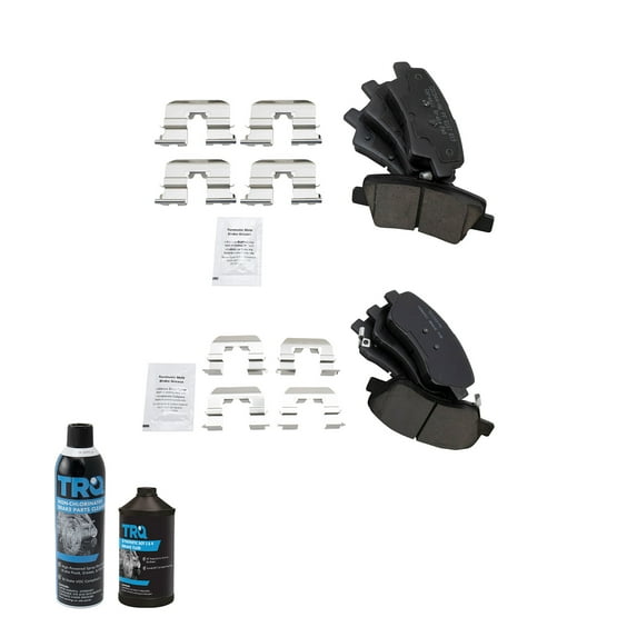 TRQ Front & Rear Premium Posi Ceramic Disc Brake Pad Set Kit for Accent Rio BKA19739