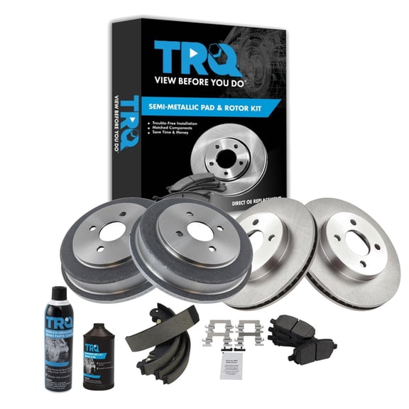 TRQ Front & Rear Premium Posi Metallic Brake Pad & Rotor Kit w/Chemicals BKA17749 Fits select: 2008 CHEVROLET COBALT LT, 2007 CHEVROLET COBALT LS