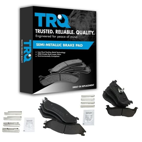 TRQ Front & Rear Premium Posi Metallic Disc Brake Pad Kit for Ford Truck BFA13072