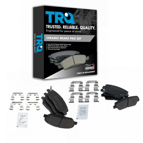 TRQ Front & Rear Premium Posi Semi-Metallic Disc Brake Pad Kit for Hyundai Kia BFA20291 Fits select: 2007-2012 KIA SEDONA, 2007-2008 HYUNDAI ENTOURAGE