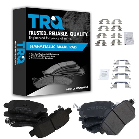 TRQ Front & Rear Premium Posi Semi Metallic Disc Brake Pads for Nissan New BFA13080