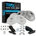thumbnail image 1 of TRQ Front Rear Premium Semi-Metallic Brake Pad & Coated Rotor Kit Fits Select Chevy, 1 of 6