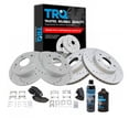 thumbnail image 1 of TRQ Front & Rear Semi-Metallic Brake Pad & Performance Rotor Kit w/Chemicals BKA21975 Fits select: 1998-2002 HONDA ACCORD, 1 of 8