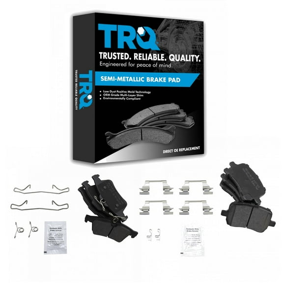 TRQ Front & Rear Semi-Metallic Disc Brake Pads Kit Set for Pontiac Solstice Sky BFA20171 Fits select: 2007-2010 SATURN SKY