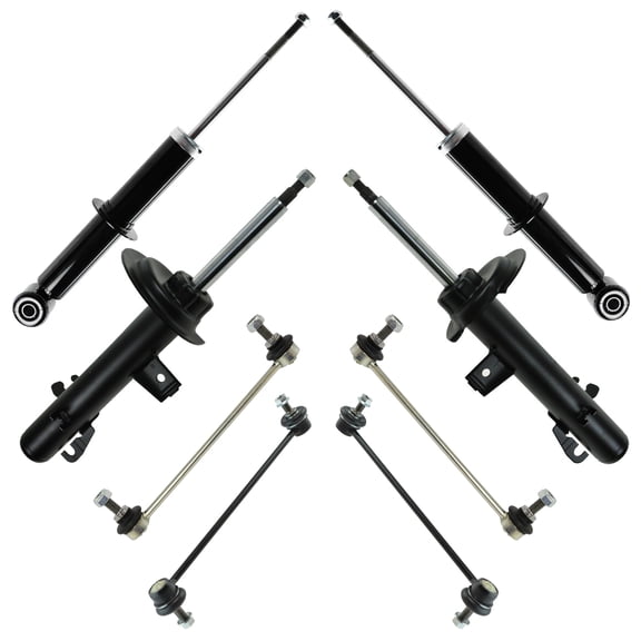 TRQ Front Rear Strut Assembly Shock Absorber Sway Bar Link 8pc Kit for Cooper SKA71235 Fits select: 2002-2006 MINI COOPER