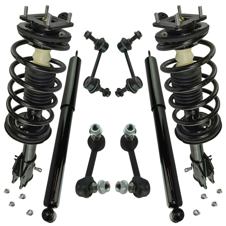 TRQ Front & Rear Strut & Shock Absorbers with Sway Bar End Links