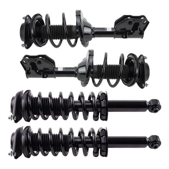 TRQ Front and Rear Strut & Coil Spring Assembly Set Driver & Passenger Sides Fits Select 17 Subaru Forester