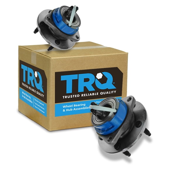 TRQ Front Rear Wheel Hub & Bearing Assembly Pair Set for Chevy Pontiac w/ ABS BHA50039