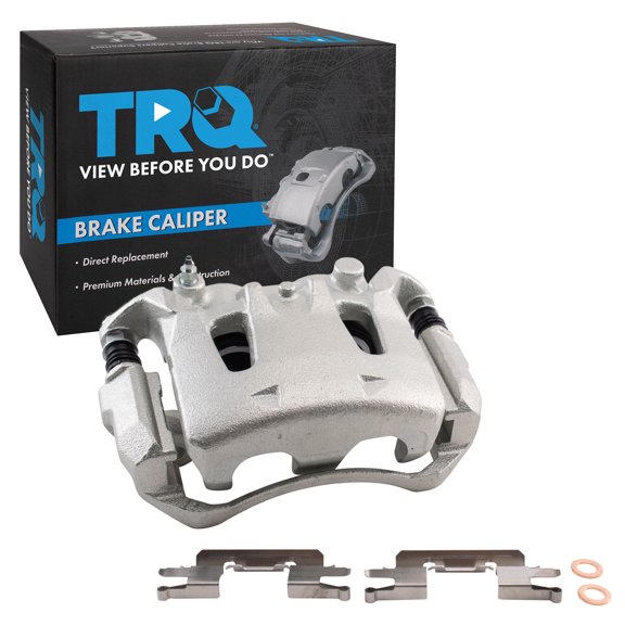 TRQ Front Right Brake Caliper w/Bracket Passenger Side Fits 2015-2018 Chevrolet City Express 2013 Nissan LEAF 2013-2019 NV200
