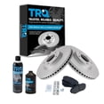 thumbnail image 1 of TRQ Front Semi Metallic Brake Pad & Coated Rotor Kit w/Fluids for Mazda CX7 CX-7 BKA24229, 1 of 6