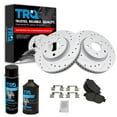 thumbnail image 1 of TRQ Front Semi-Metallic Brake Pad & Drilled Slotted Performance Coated Rotor BKA18815 Fits select: 2009-2013 LEXUS IS, 2006 LEXUS GS, 1 of 6