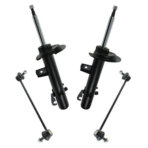 TRQ Front Shock Strut Assembly Sway Bar Link Suspension Kit 4pc for Mini Cooper SBA71193