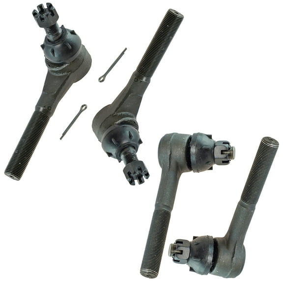 TRQ Front Steering Inner Outer Tie Rod Ends Driver Passenger Kit Set 4pc Fits Select Van 2WD