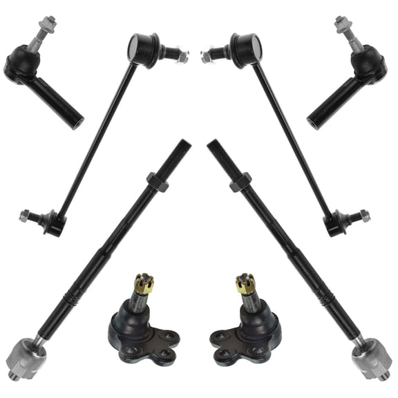 TRQ Front Steering & Suspension Kit Ball Joint Sway Bar Stabilizer Link Tie Rod Fits 2010-2017 Chevrolet Equinox GMC Terrain