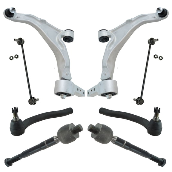 TRQ Front Steering & Suspension Kit Control Arm with Ball Joint Sway Bar Stabilizer Link Tie Rod Fits 2007-2013 Acura MDX